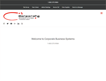 Tablet Screenshot of corporatebusinesssystems.com